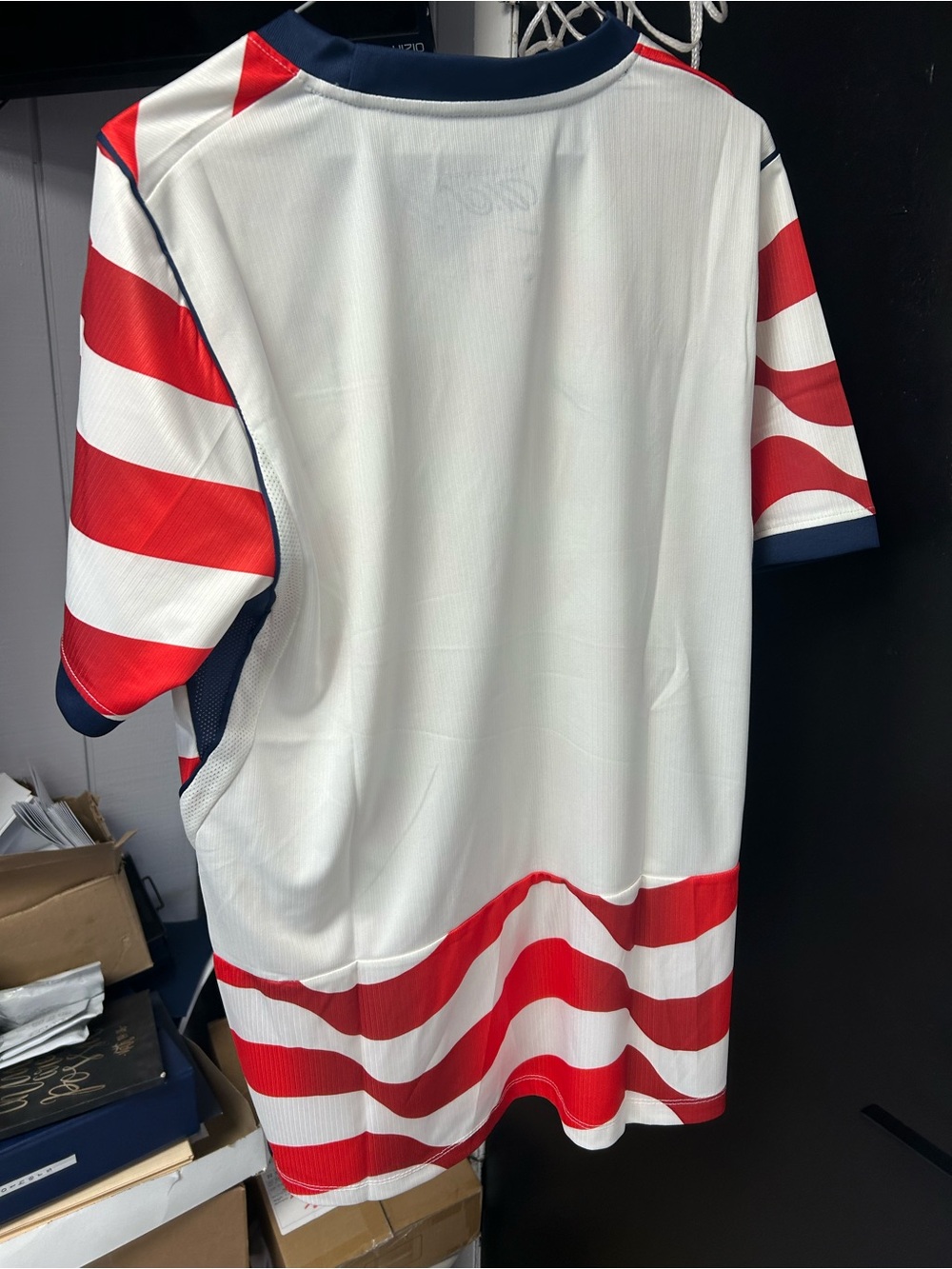 Nike Red & White USA Wave Stripe Soccer Jersey - Picture 8 of 10